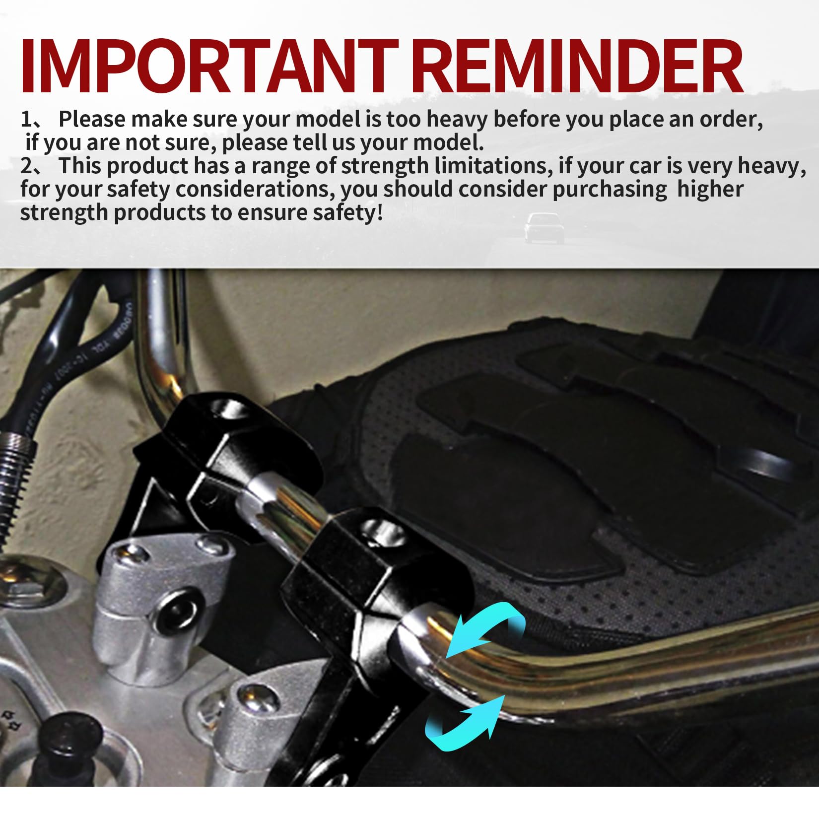 Rox Motorcycle Handlebar Risers 3 1/2" Pivoting For 7/8" OR 1 1/8 - View #9