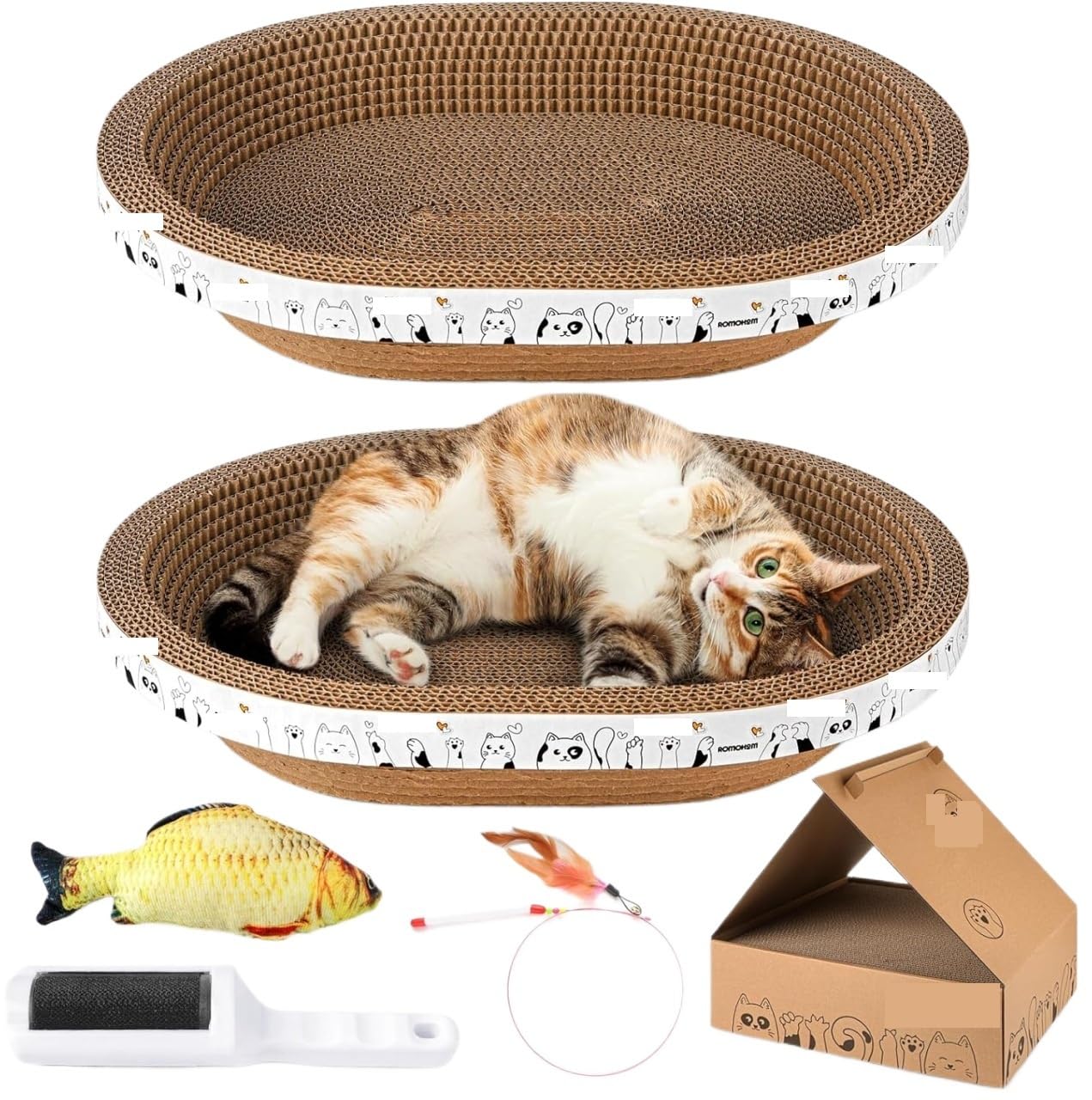 FJJRTWDG Exquisite Circular Lounge Chair Cat Scratch Board, Artificial Pet Scratch Board, Suitable for Indoor Pets Suitable for Indoor Pets(19.5 x 15.6 x 4.72 Inch)