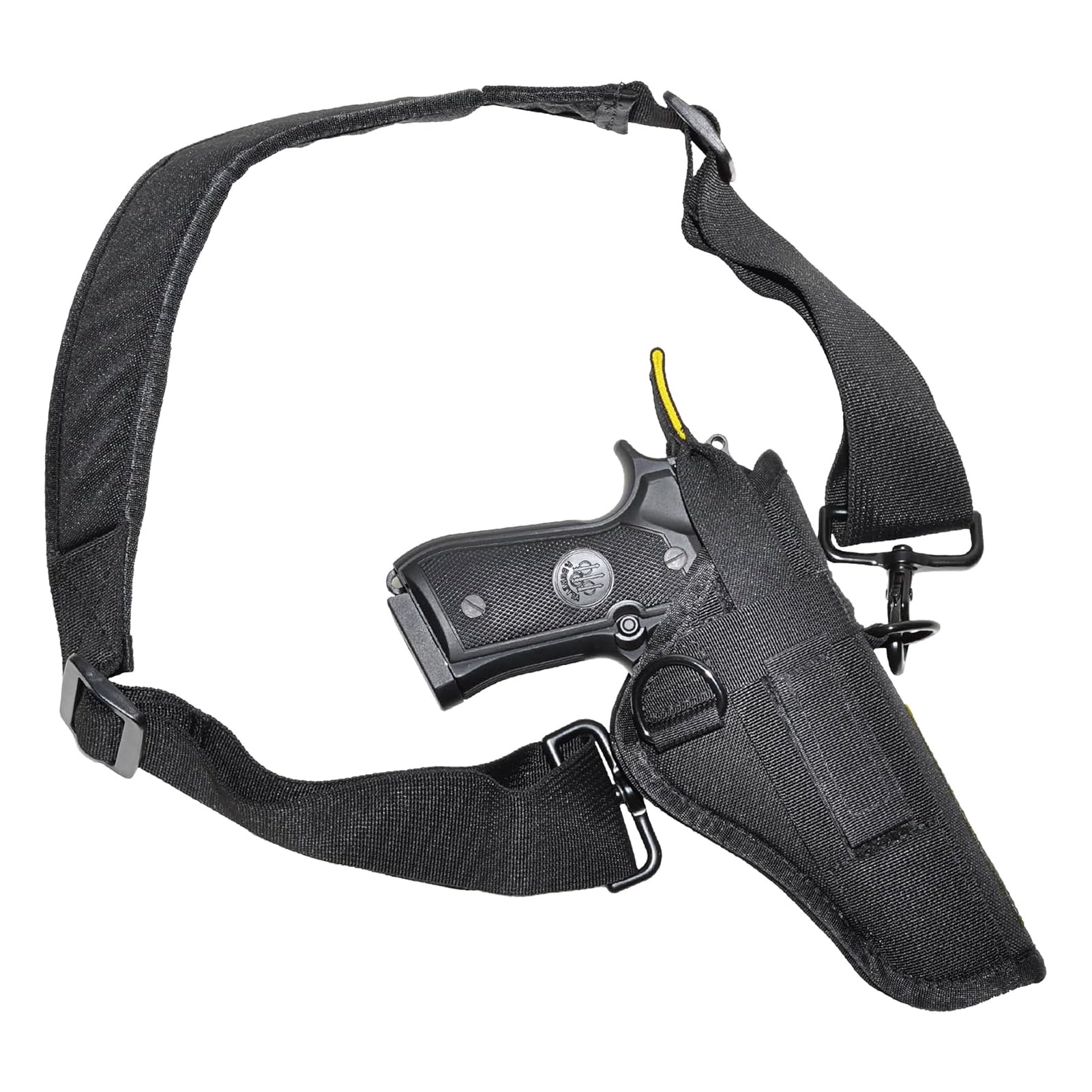 The Outlander Low Profile Ambidextrous Shoulder/Hip/Belt Pistol Holster for Men & Women - Durable Compact Traditional / Cross Draw Carry Handgun Holster - 5" Full Frame