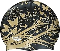 Vista 6 de Gorro de natación de silicona impermeable suave para niñas de verano para piscina de mar, gorro de baño para cabello largo