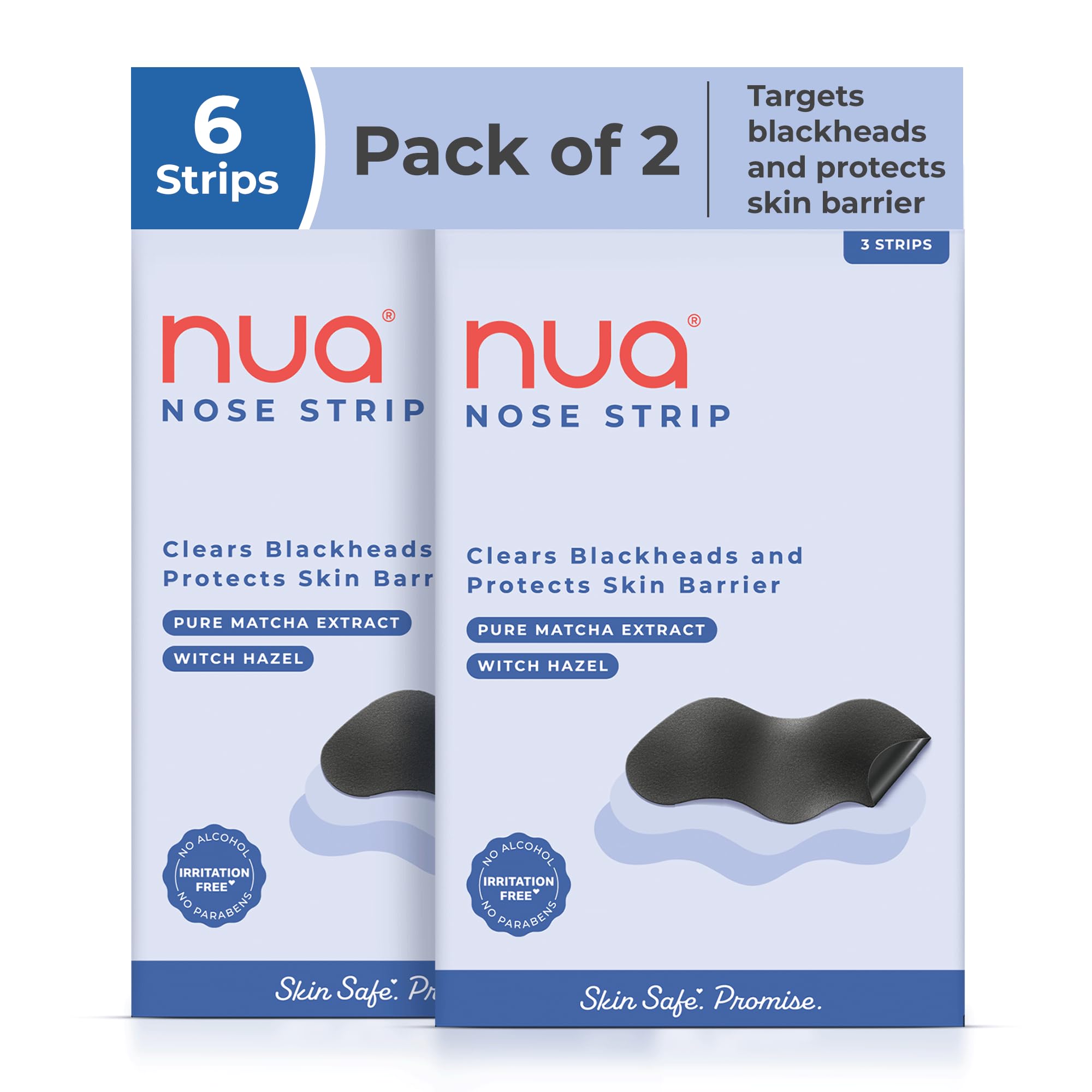 Nua Nose Strip - Pack of 2 | Removes Blakcheads & Whiteheads | Absorbs Excess oil & Sebum | Pure Matcha and Witch Hazel | 100% Natural Extracts | Works within 10 minutes | Protects Skin Barrier | Safe on Skin-image-31
