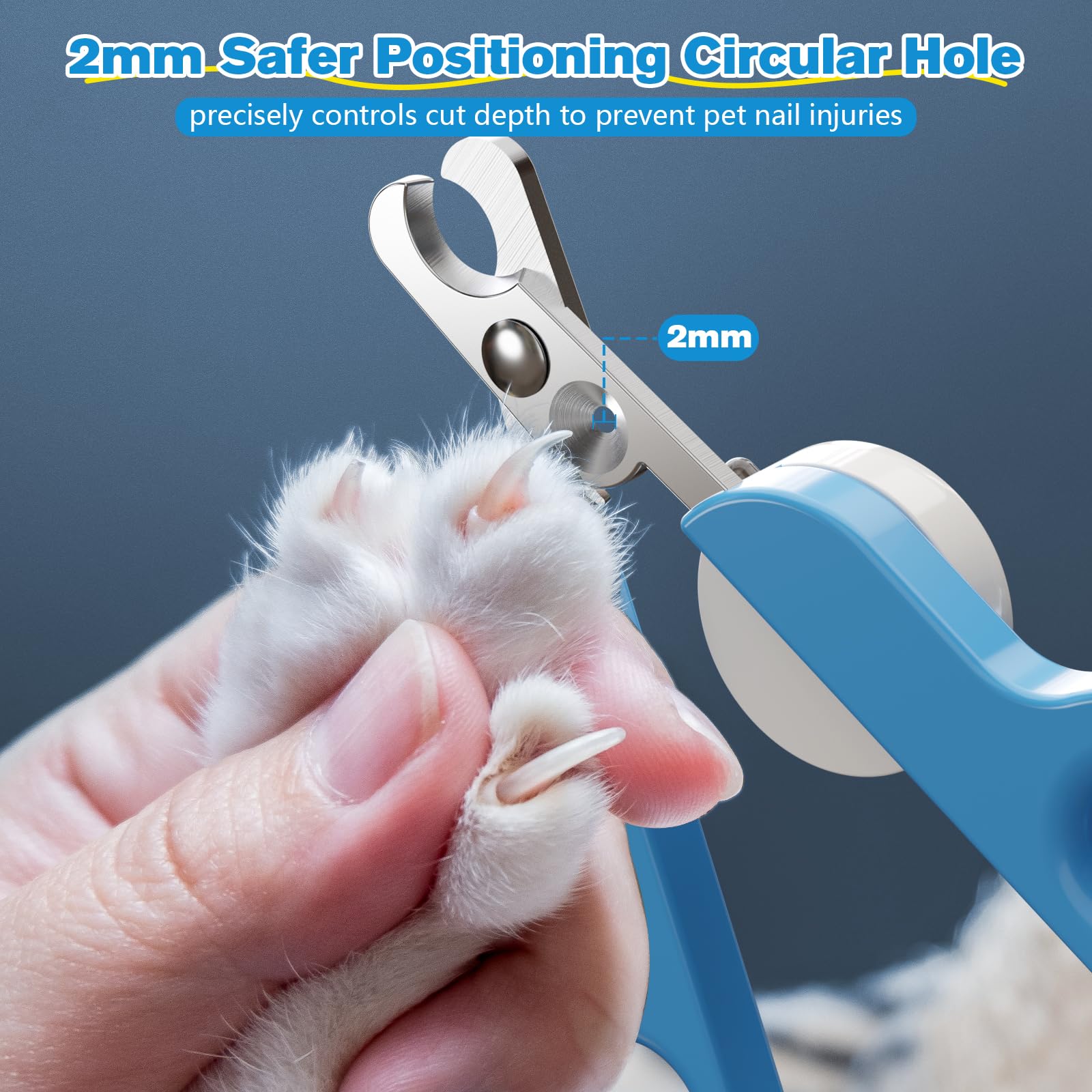 Professionele nagelknipper voor katten, met een lemmet en