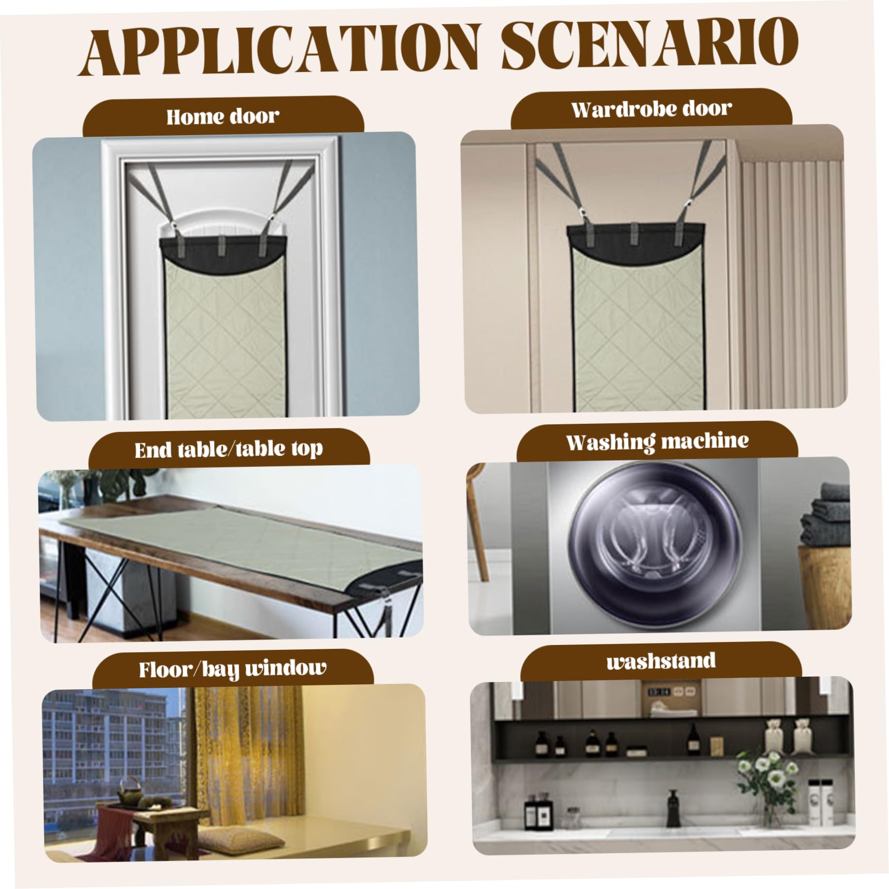 Tabla De Planchar para Colocar sobre La Puerta Tapete De Planchado Vertical Y Horizontal De 45x19 Inch Almohadilla para Vaporizador De Ropa Resistente Al Calor con Guante De Vapor Portátil