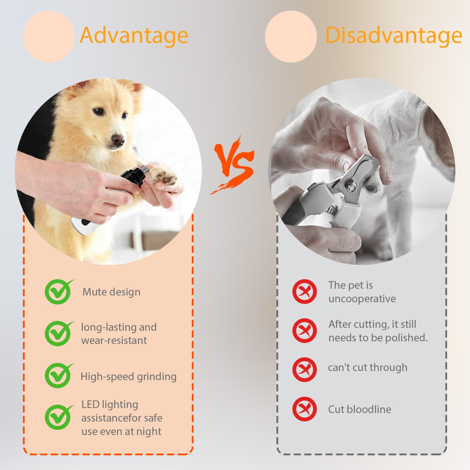 Silent Groom Pro, 2026 Upgrade Silent Pet Nail Grinder, Dog Silent Nail Grinder for Dogs Silent Dog Nail Trimmer, Rechargeable USB Charging Electric Pet Nail Grinder Nail File for Pet - image 3