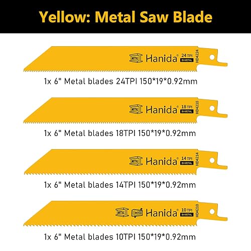 Miniatura 5 de Paquete de 1 de 12 pulgadas, paquete de 4 de 9 pulgadas, paquete de 3 de 8 pulgadas y 6 pulgadas, paquete de 7 cuchillas de sierra de podar de