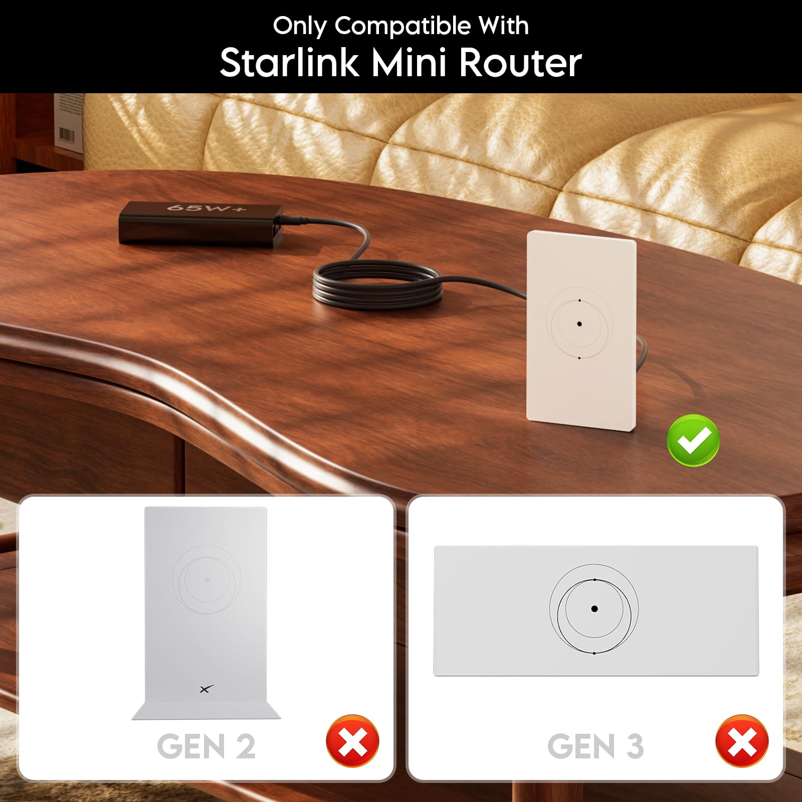 SURVADV Starlink Mini Router Cable, 3.5 x 1.35 Starlink Mini USB C