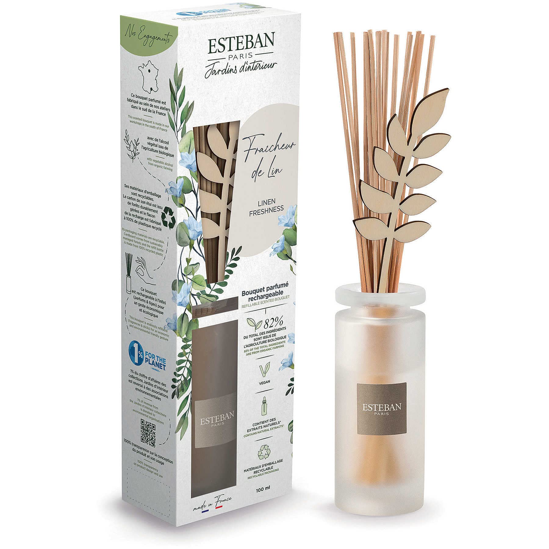 Esteban - Bouquet Rechargeable 100ml fraicheur de Lin