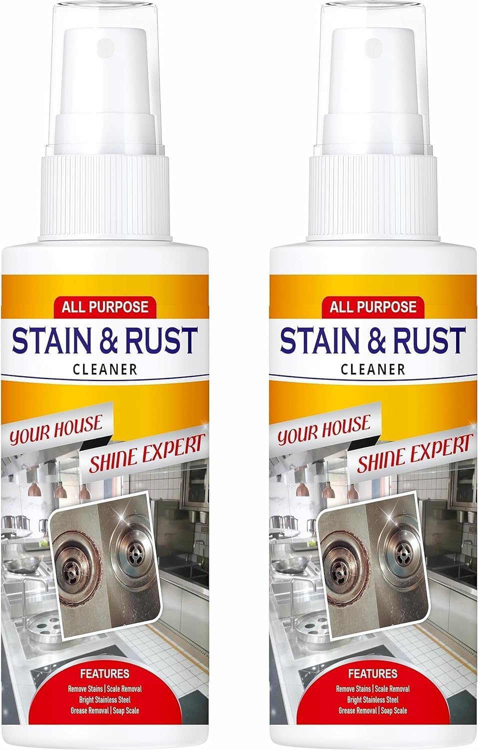All Purpose Stain Cleaner & Derusting Spray, Stain & Rust Remover Spray for Iron, Steel, Metal, Rust Stains Cleaning,Removes Grease, Dirt & Tough Stains (Pack of 2) (B0DBF25ZH9) Amazon Price History, Amazon Price Tracker