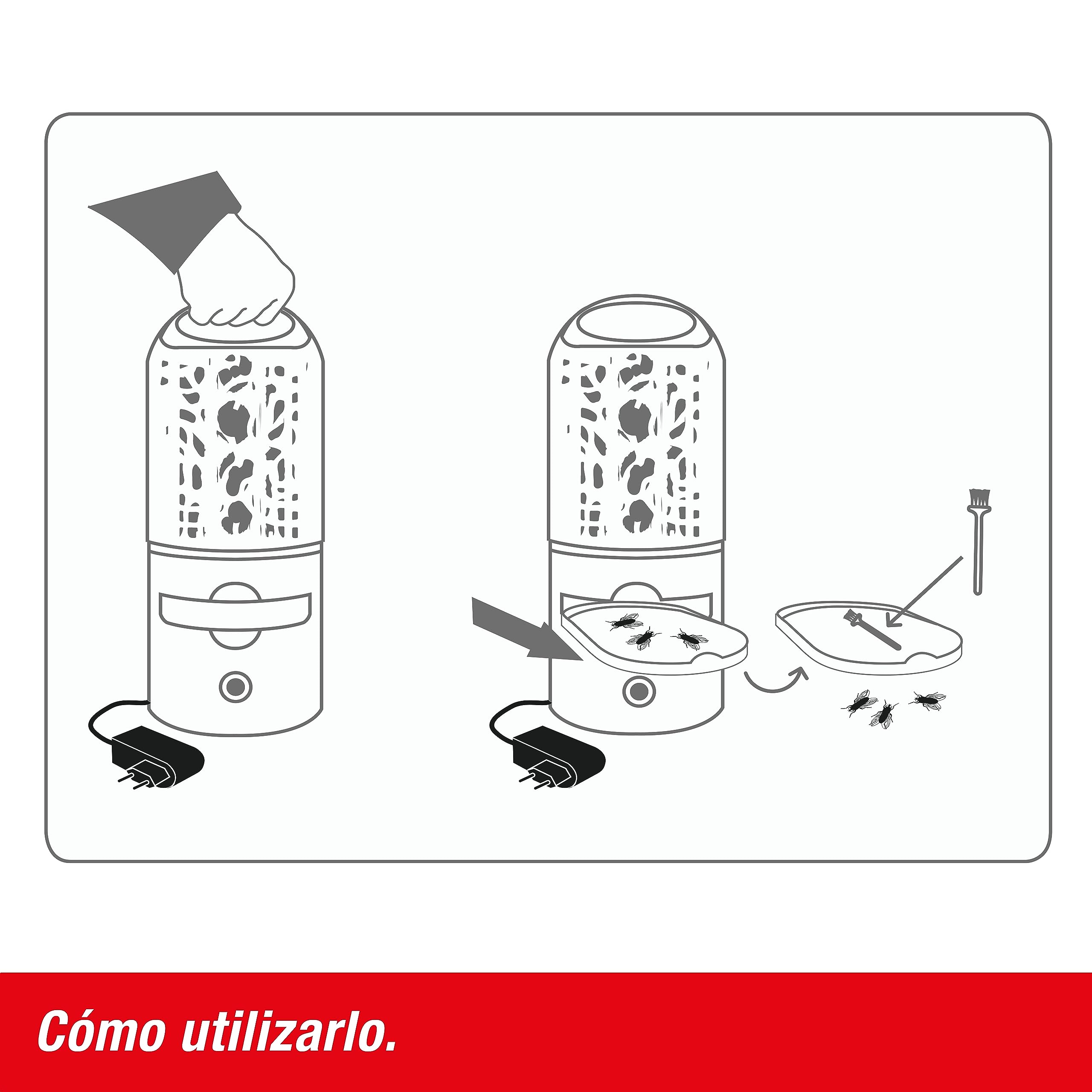 SWISSINNO Trampa móvil para Insectos LED de 4 vatios con batería Li-Ion - Recargable - Elegante - Robusta, Segura para niños + Mascotas, sin Veneno. Adecuada para Camping. 1x Trampa