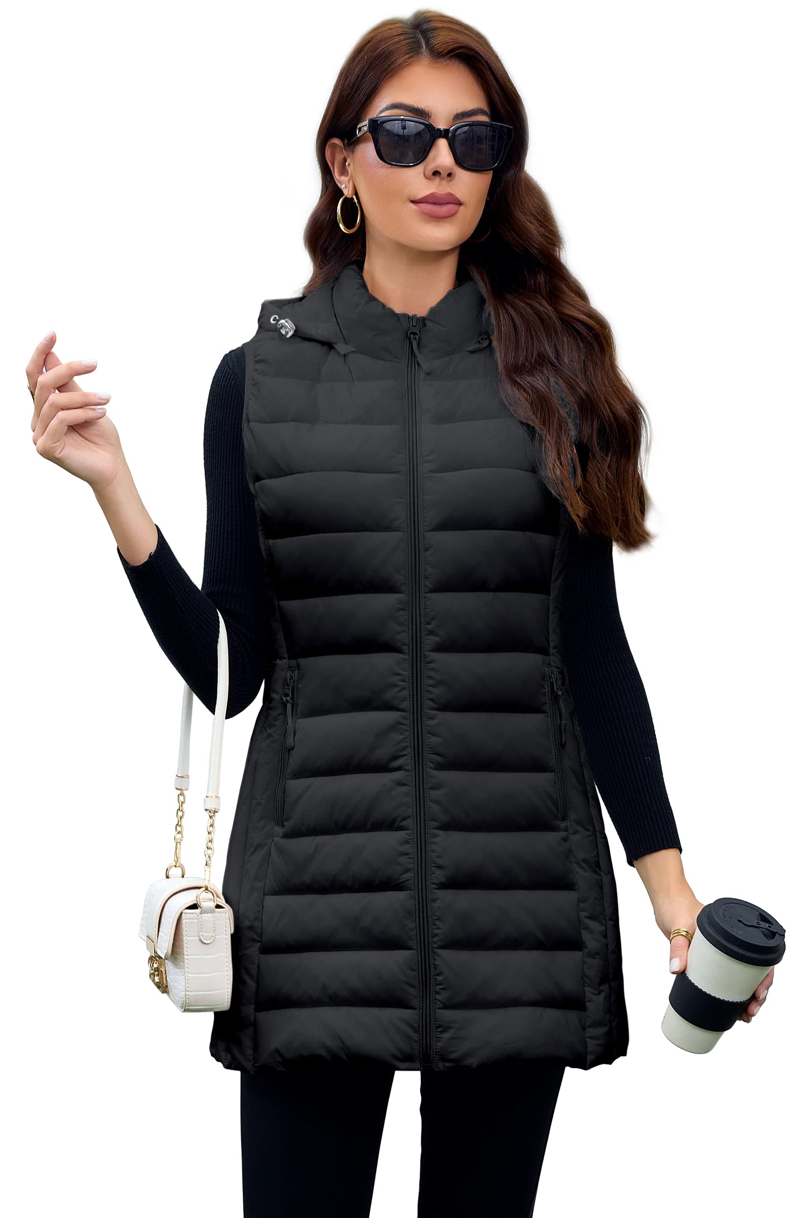 MODERN BUBBLE long puffer vest