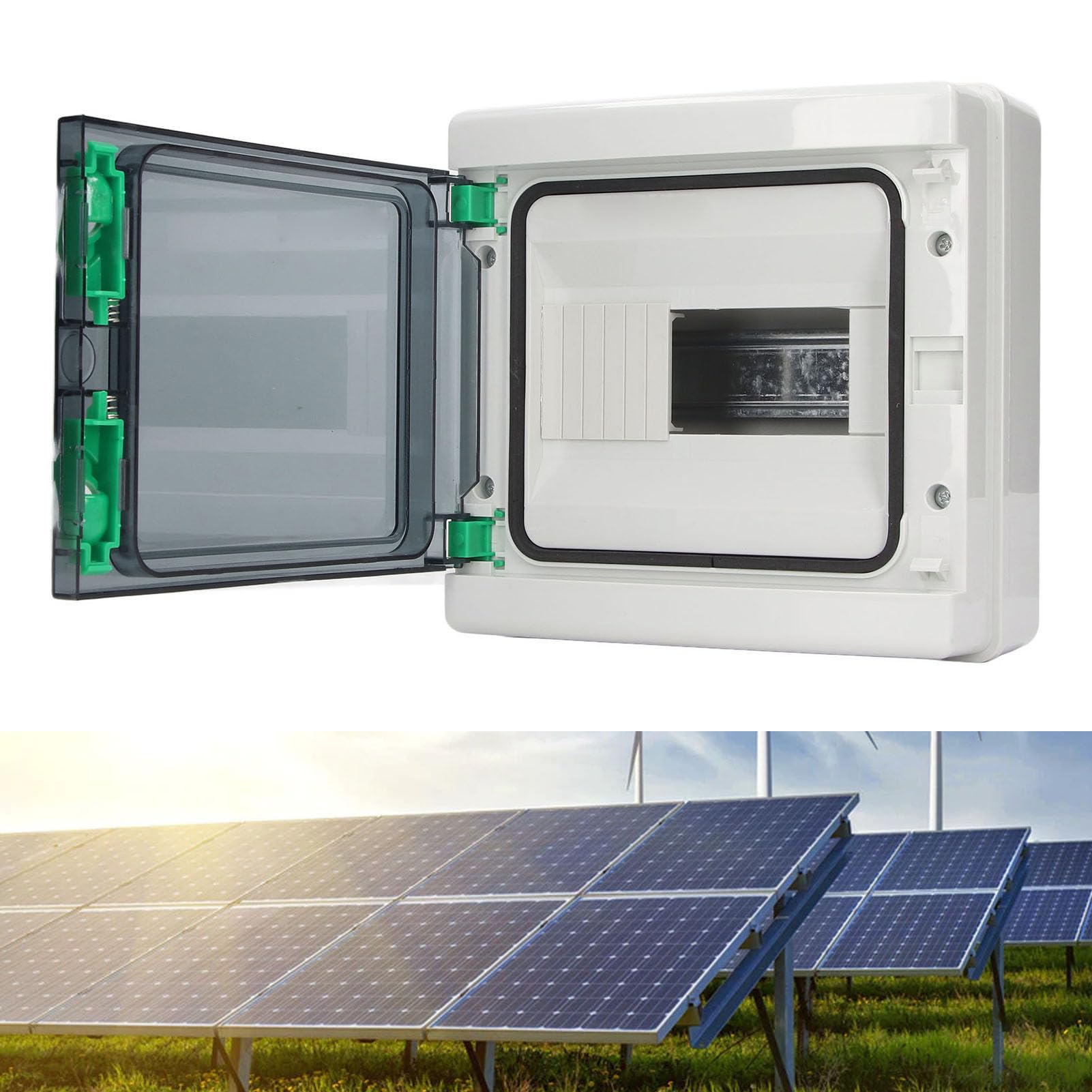 IP65 Wasserbeständiger 8-Wege-Verteiler-Anschlusskasten, Transparente Abdeckung, Schlagfestigkeit, Einfache Installation, für den Außen- und Innenbereich, mit Spezifikationen