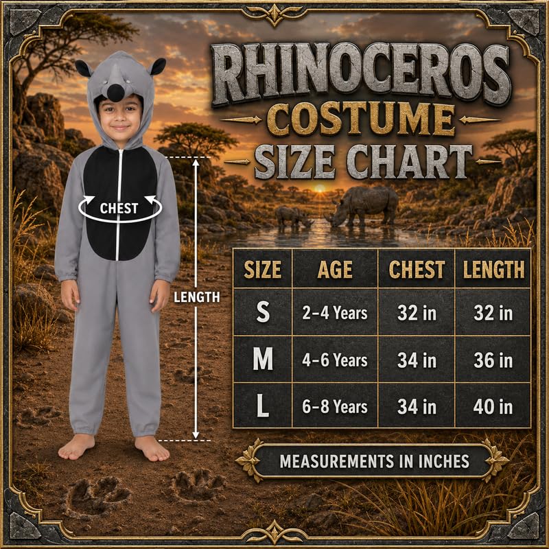 Image of Animal Costume for Kids | Plush Fancy Dress Costume for Boys & Girls |School Fancy Dress, Annual Day, Jungle Theme, Role Play, Halloween & Birthday Party