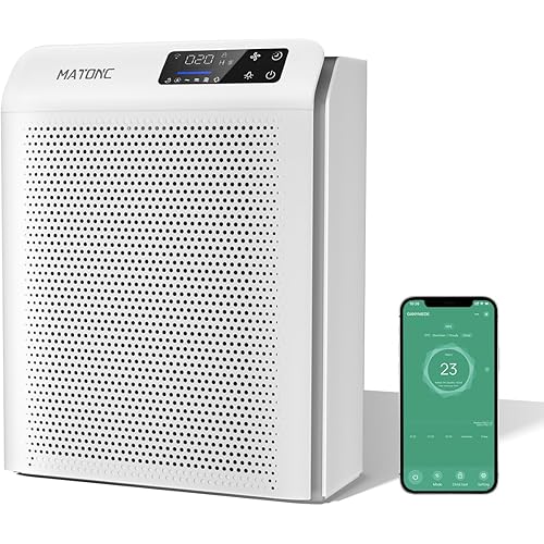 Air Purifiers for Home Bedroom Large Room Up to 3500 Ft², Smart HEPA Air Cleaner with APP Control,PM 2.5 Display Air Quality, Sleep Mode, Auto Mode, HEPA Air Purifier for Pets Hair, Dust, Odor, Pollen