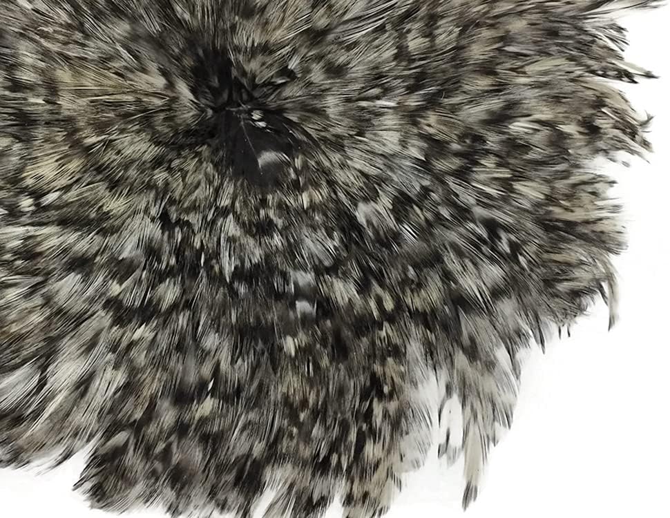 1 Yard - Grey Chinchilla Strung Rooster Neck Hackle Wholesale Feathers (Bulk) Halloween Costume Cosplay Supply | Moonlight Feather