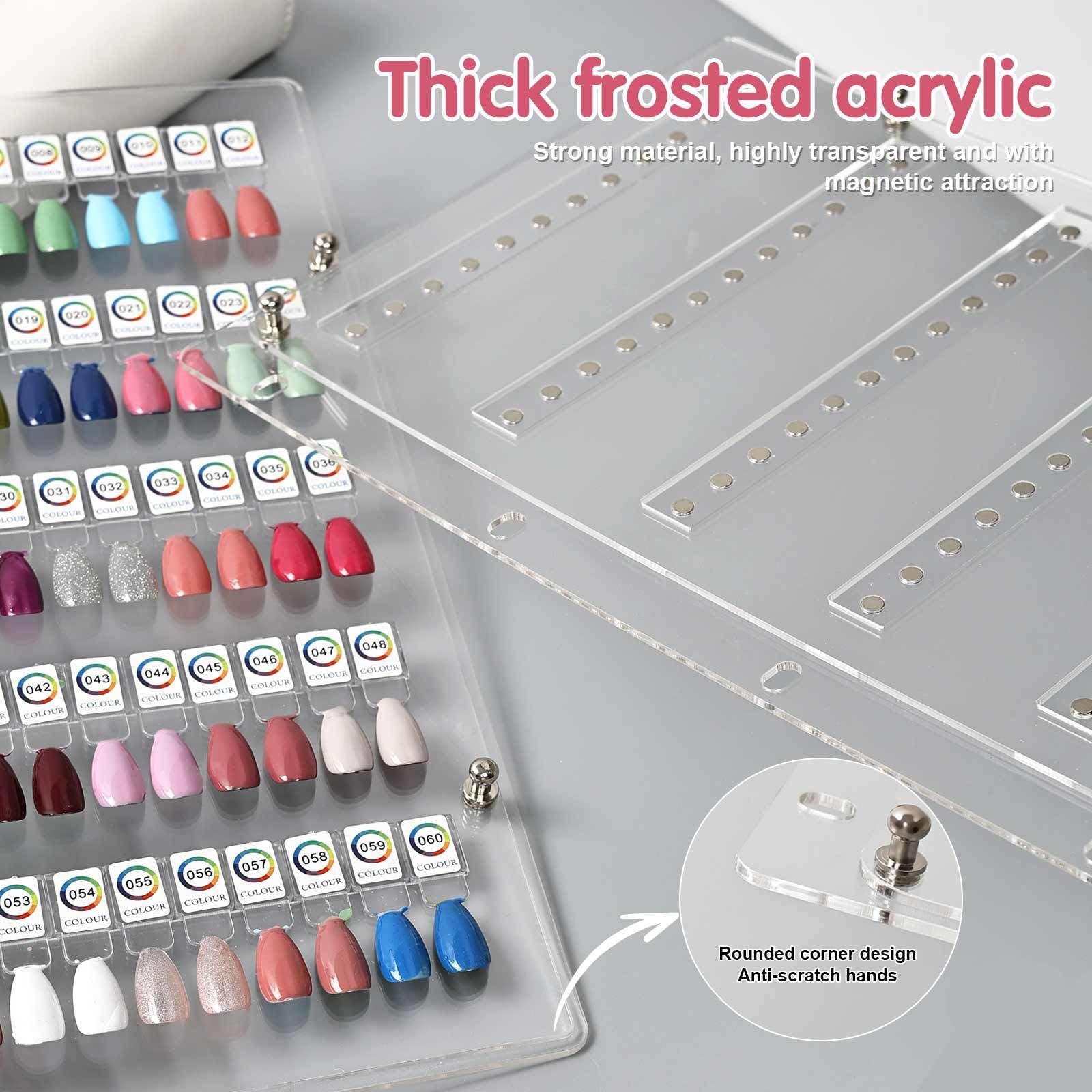 Tableau d'affichage de couleur d'ongles interchangeables - Catalogue portable en ABS - Avec aimant puissant - Pour salon professionnel