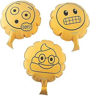 Fun Express Emoji Whoopie Cushion Set (12 Pieces) Gags Toys and Active Play