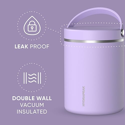 Miniatura 53 de Hydrapeak - Termo de acero inoxidable de 32 oz, aislamiento al vacío, comida caliente y fría, boca ancha, a prueba de fugas, para adultos y niños