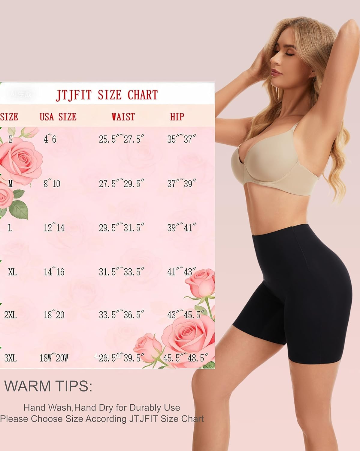 JTJFIT Cooling Shorts for Women Under Dresses Seamless Boyshorts Anti Chafing Slip Short Underwear for Dress - Image 6