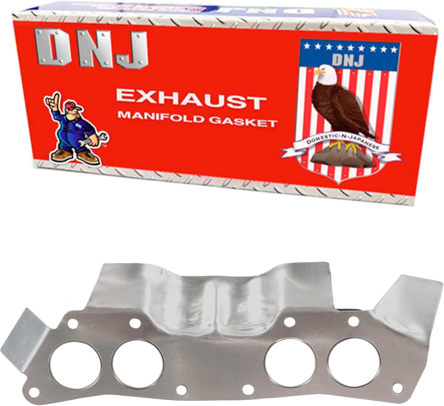 DNJ EG105 Exhaust Manifold Gasket Set for 1983-1996 Dodge, Eagle, Hyundai, Mitsubishi, Plymouth Colt, Cordia, Expo 1.8L-2.4L L4 8V SOHC 1997cc