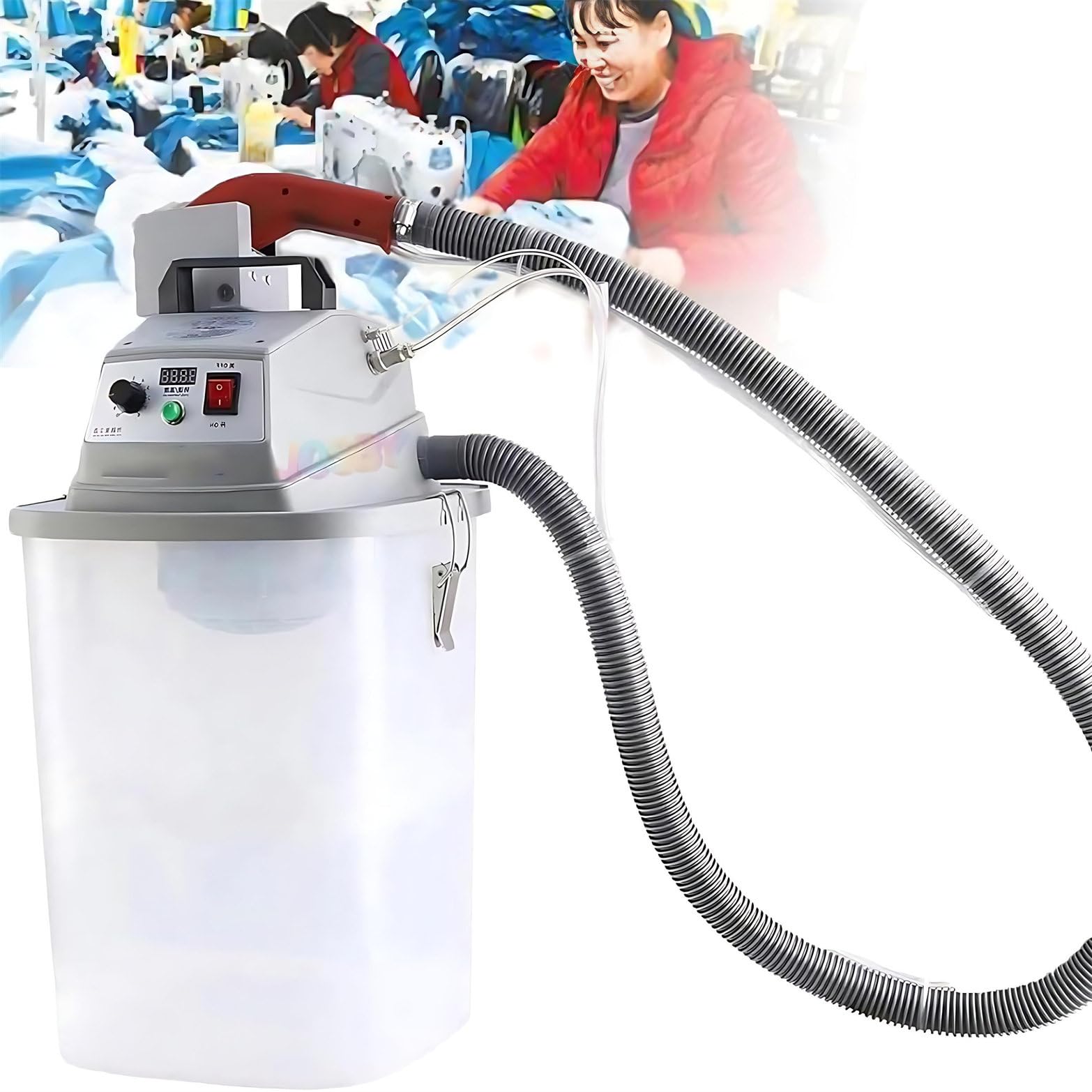 JXYQ Fabric Thread Trimmer Machine with Storage Bucket, 28000r/min Single Head Brushless Automatic Lint Remover for Clothes