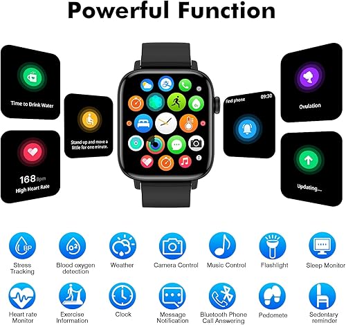 Vista 4 de Reloj inteligente para responder y hacer llamadas, reloj de fitness con control de inteligencia artificial, reloj inteligente Android compatible