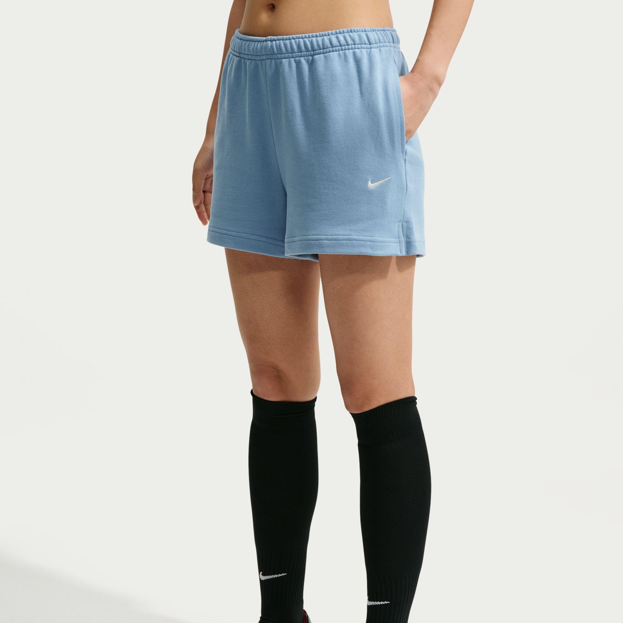 NIKE Nike Studio Fleece Lightweight "French Terry" Shorts Mit Mittelhohem Bund Für Damen - Shorty Kobiety