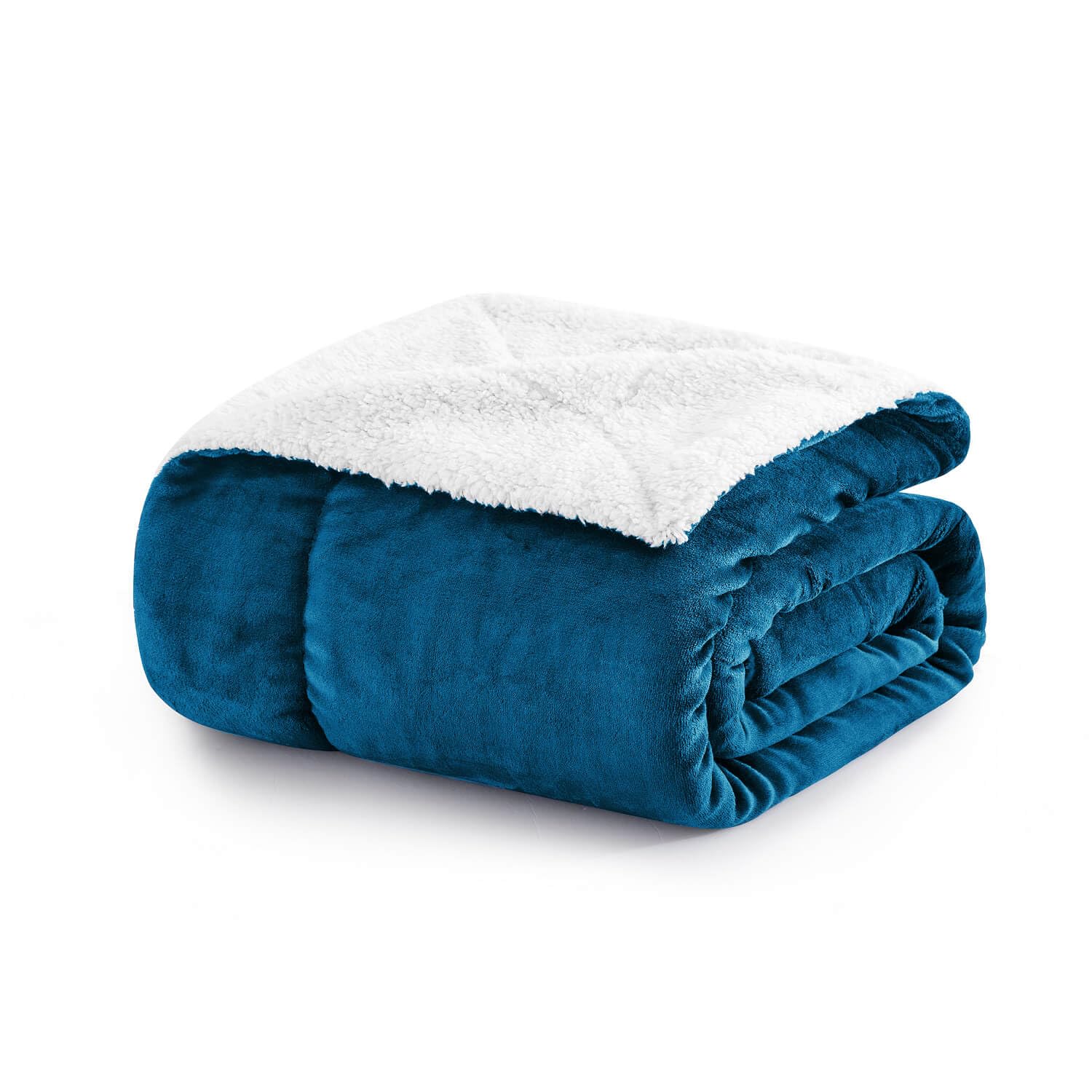 MOONLIGHT20015 Sherpa Fleece Throw Blanket - Fluffy Warm & Soft Blankets for Bed Sofa and Couch (Teal, King)