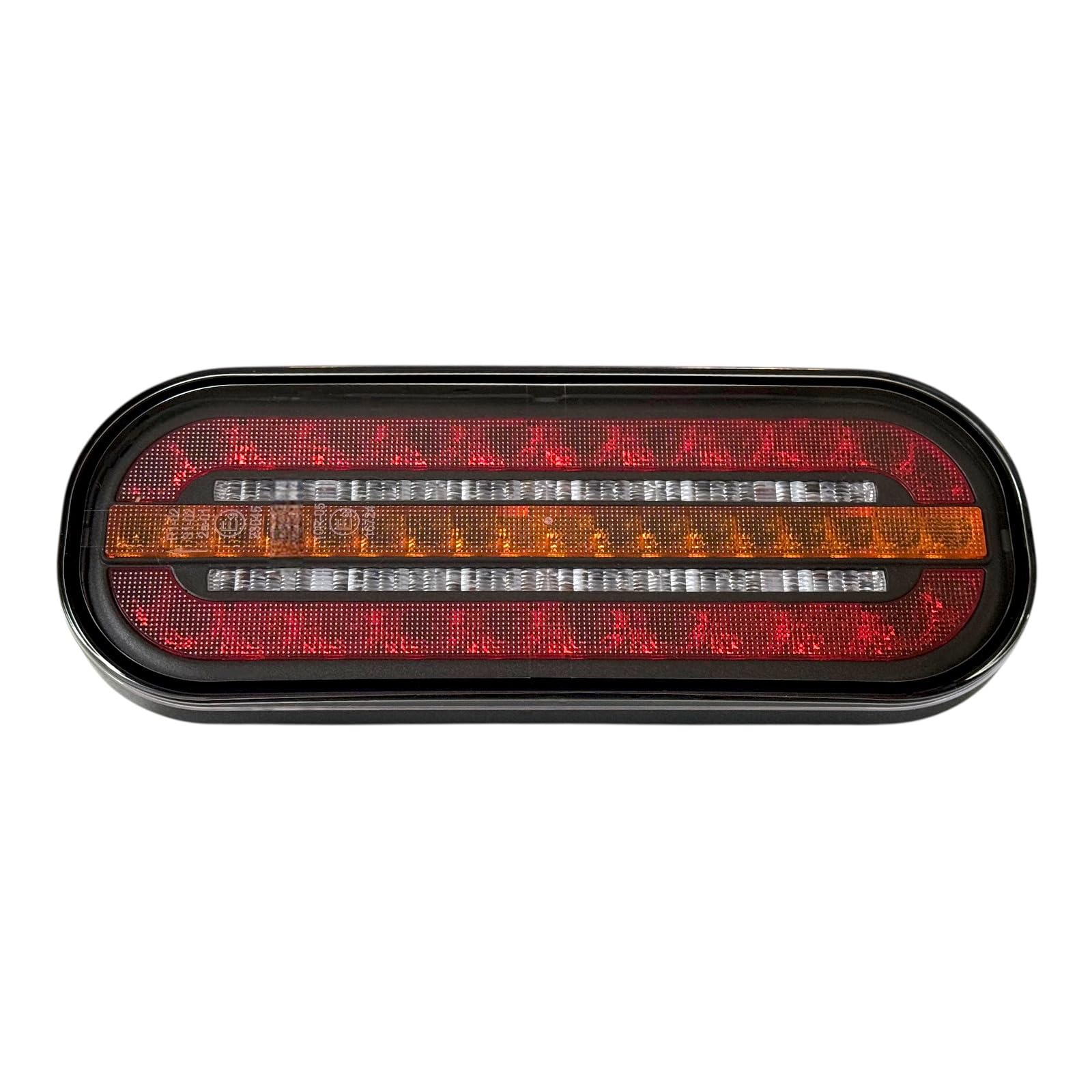 Set 2 Fanali Posteriori LED 3 Funzioni con Freccia Dinamica 12–36V – Posizione, Stop, Indicatore – Omologazione E9 R10 – per Rimorchio, Camion, Caravan