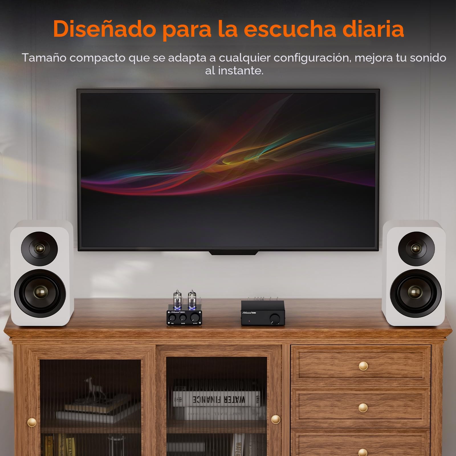 Nobsound Mini preamplificador de tubo HiFi: preamplificador de audio estéreo clase A con control de graves y agudos para amplificador estéreo doméstico, altavoz activo, sistemas de audio de escritorio