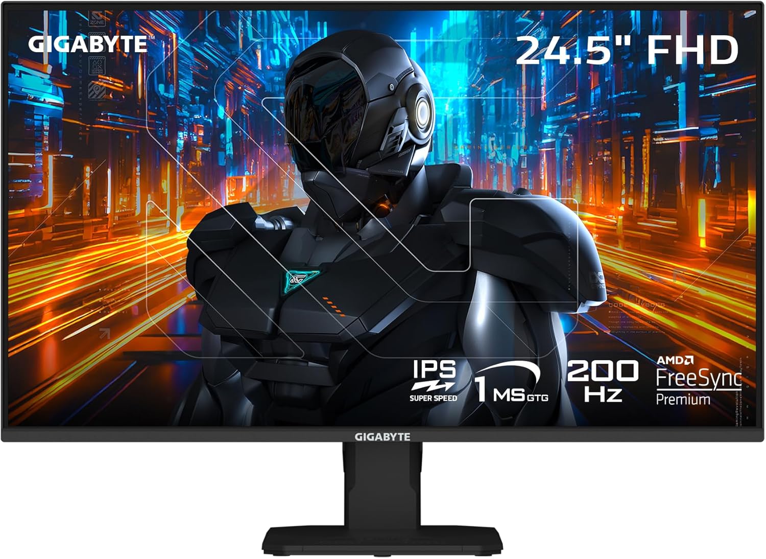 GIGABYTE - GS25F2-24.5" SuperSpeed IPS Gaming Monitor - FHD 1920x1080-200Hz - 1ms GTG - AMD FreeSync Premium - HDMI, DP - Tilt Adjustable - Black