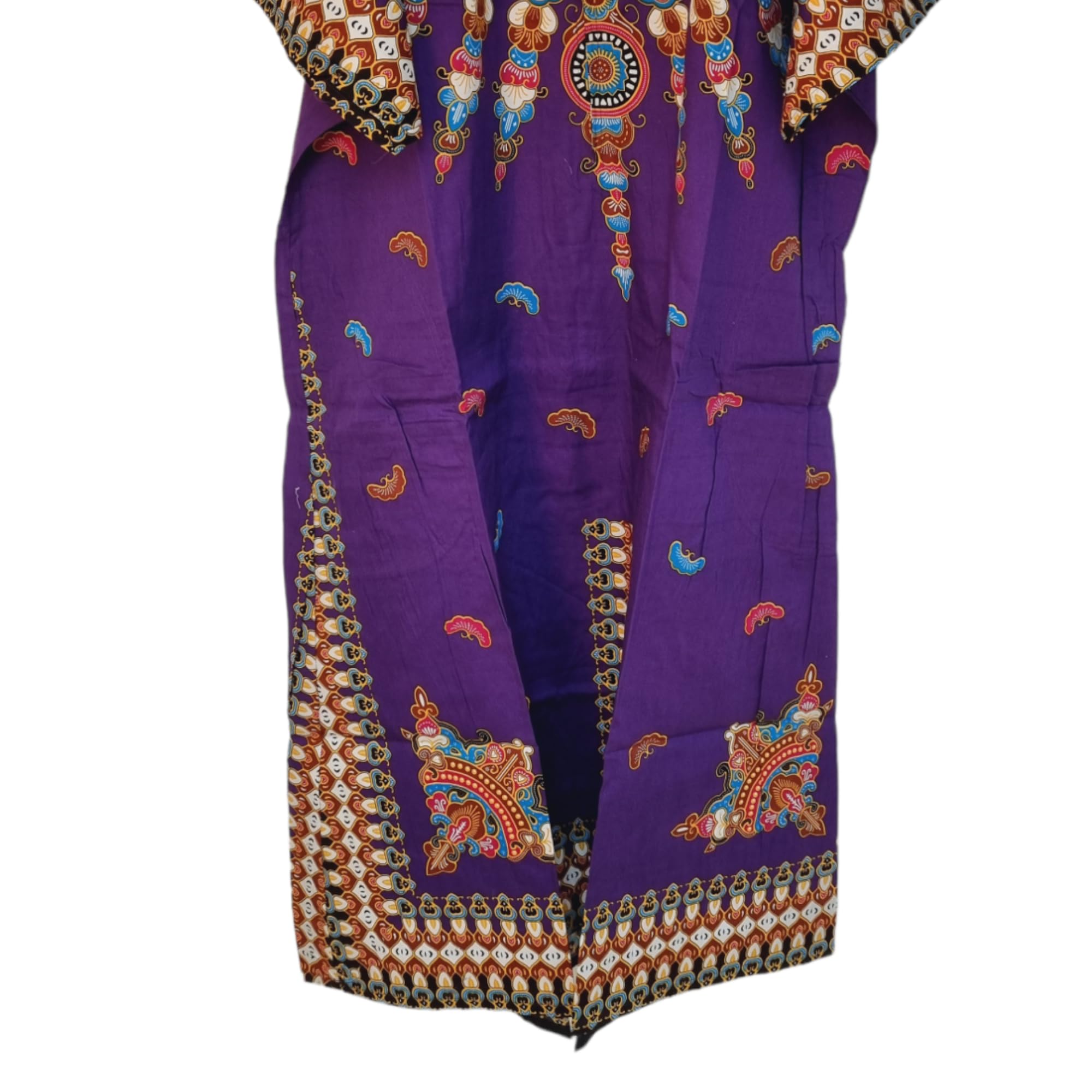 Robe caftan longue d'été pour femme 100 % coton Dashiki imprimé africain Taille unique