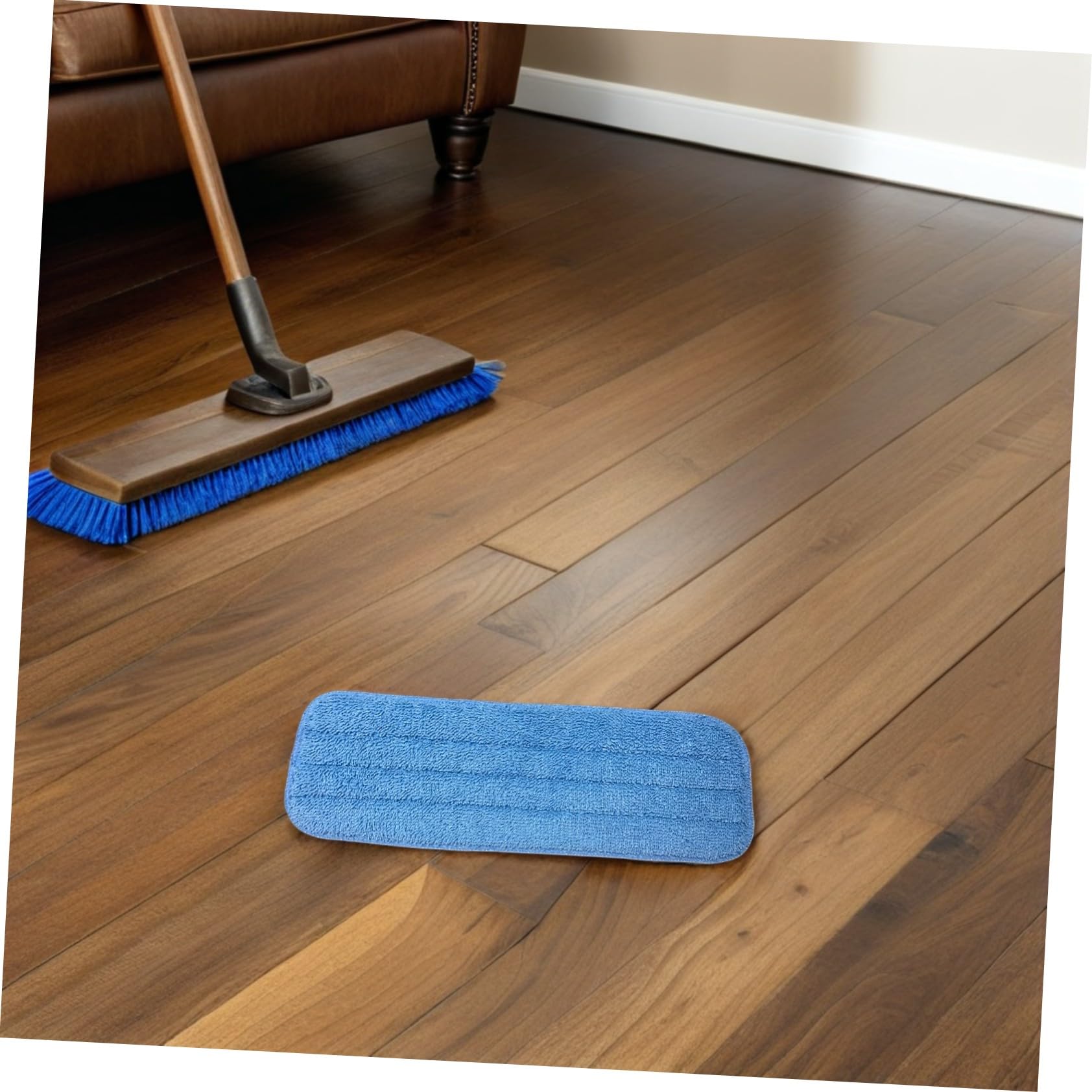 10 Piezas Almohadillas de Microfibra para Mopa Lavables Reutilizables Recambios para Trapeadores de Limpieza Húmedo Compatibles con de Baldosa y Laminados