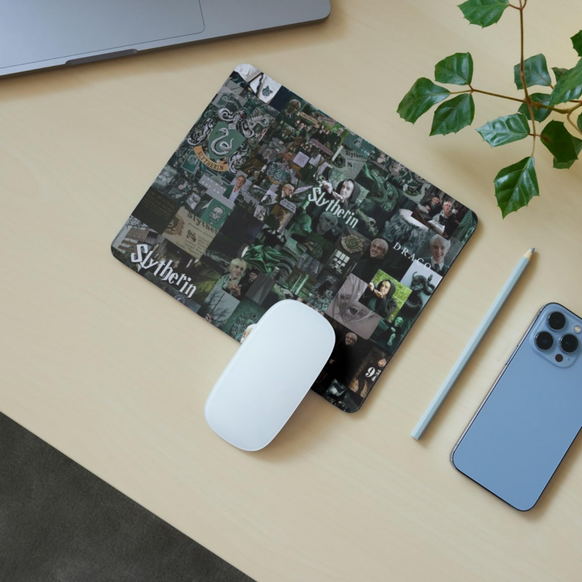Harry Potter Fan Art Mouse Pad | Slytherin Desk Mat | Non-Slip Rubber Base & Smooth Surface | Ideal for Office, Work from Home, Students & Professionals-picture-25