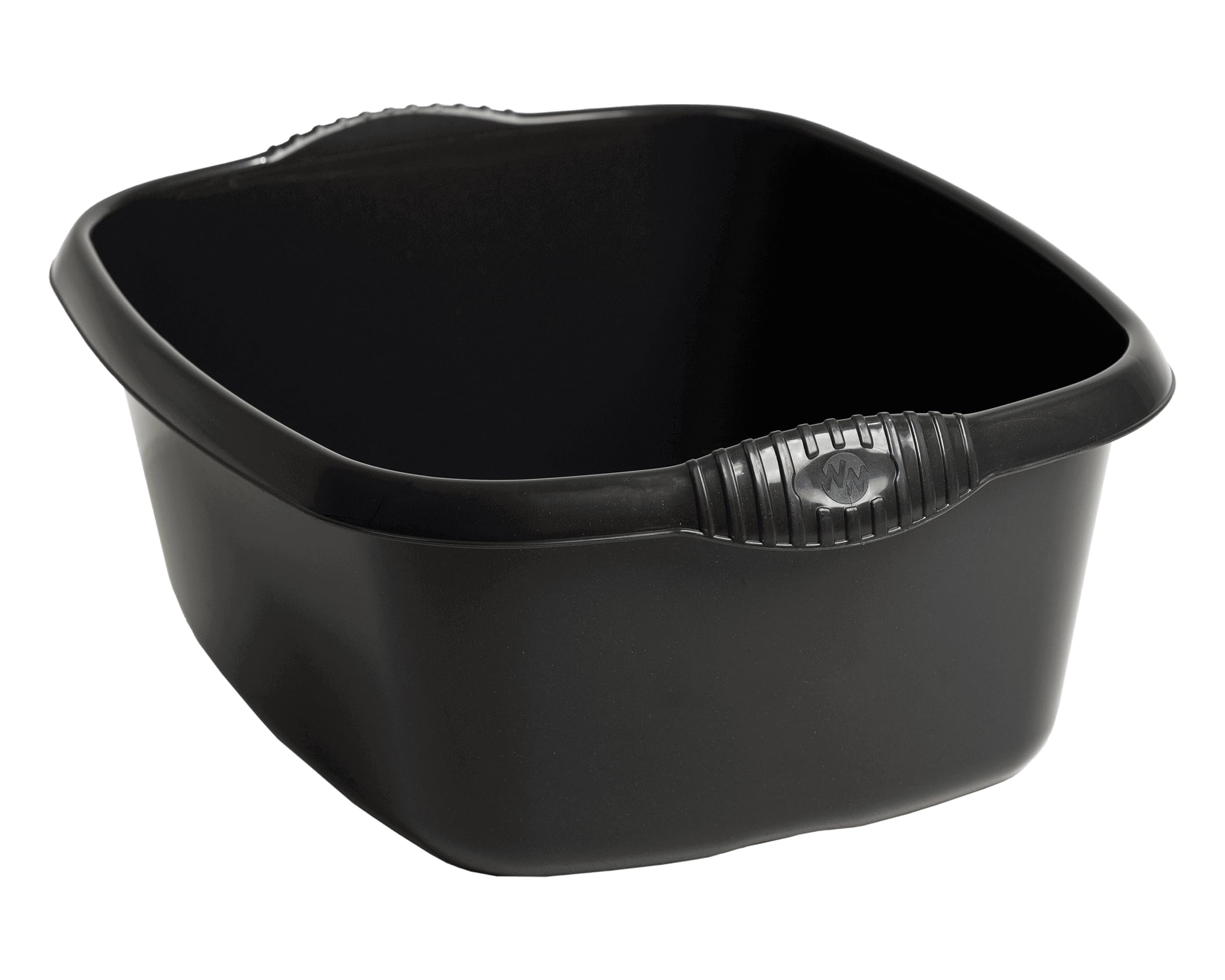 Homey Mart Large Dish Drainer, Rectangular Washing Bowl 39cm, Large Cutlery Tray, Sink Tidy Organiser, Kitchen Caddy, Square Bowl 32cm,Laundry Basket, 25L & 50L Swing bins - Black - Rect Bowl 39cm