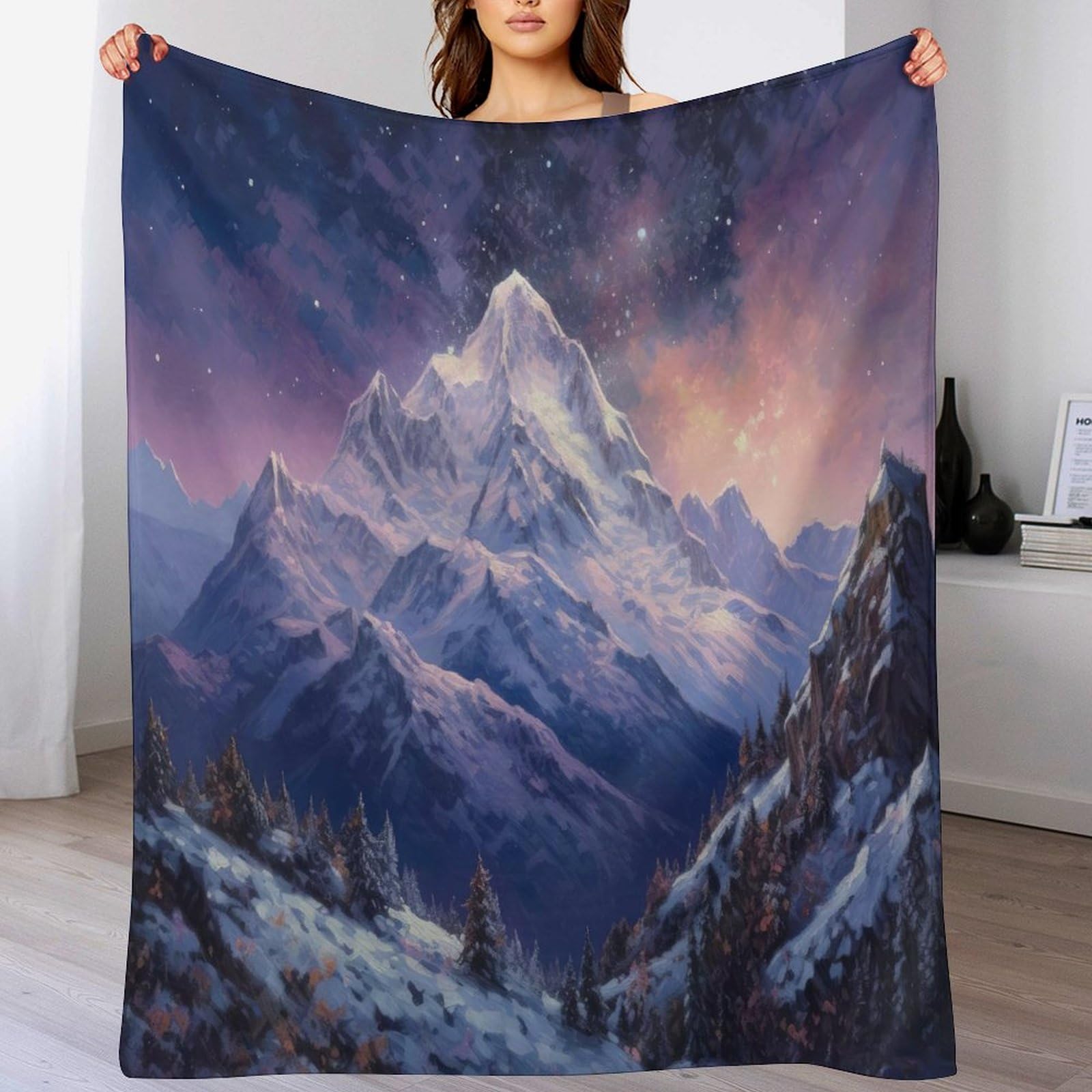 Couverture Polaire en Flannel Chaude pour Lit Deux Places 180x200cm