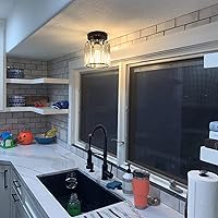 Vista 5 de TISLYCO Juego de 2 lámparas de techo de cristal, lámpara de techo moderna de montaje empotrado para comedor, pasillo, sala de estar