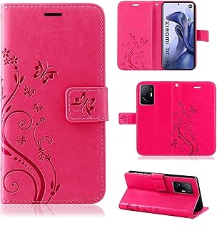 betterfon Funda para Xiaomi 11T / 11T Pro, Funda Xiaomi 11T Pro / 11T - Funda Plegable con [Tarjetero, Calidad TPU] para Xiaomi 11T / 11T Pro, Color Rosa