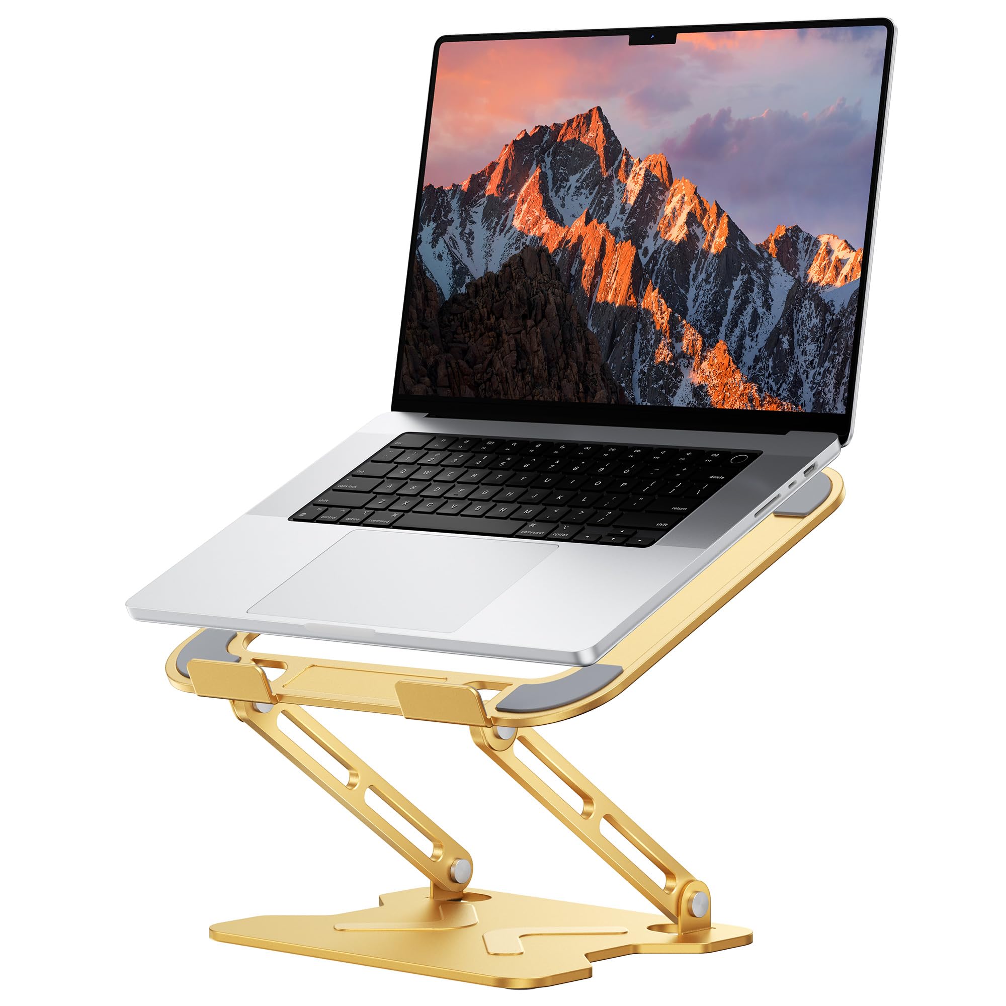 JCZT Soporte Ajustable para computadora portátil, Elevador Plegable de Metal, Soporte portátil para Laptop, Soporte de refrigeración ventilada para MacBook Air Pro, Todos los portátiles de 10 a 16