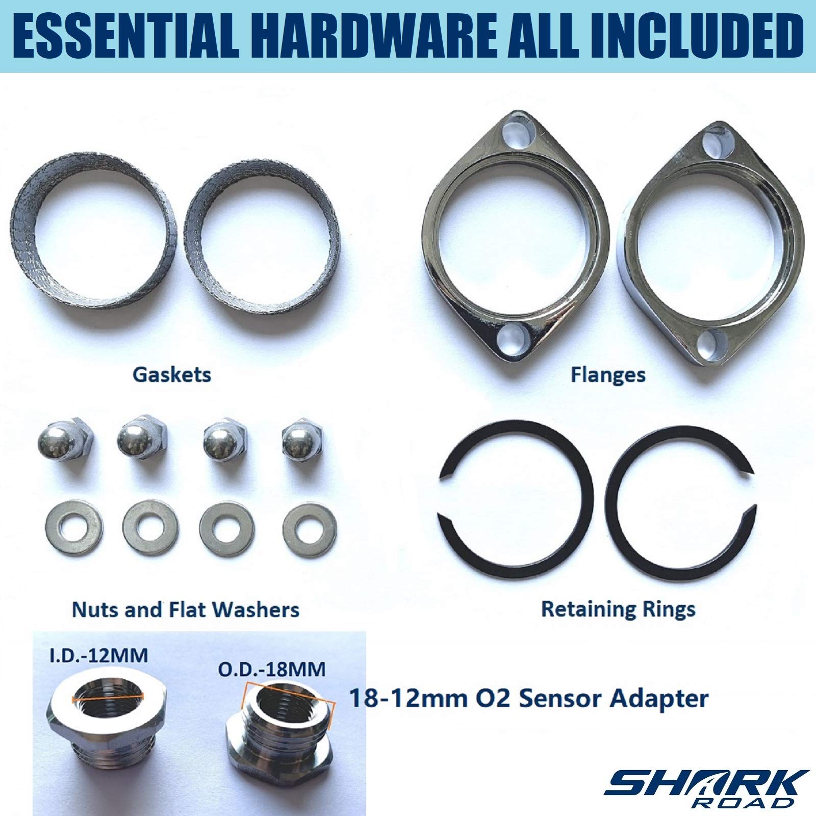 Amazon | SHARKROAD クローム 2インチ LAF ドラッグパイプ 排気管