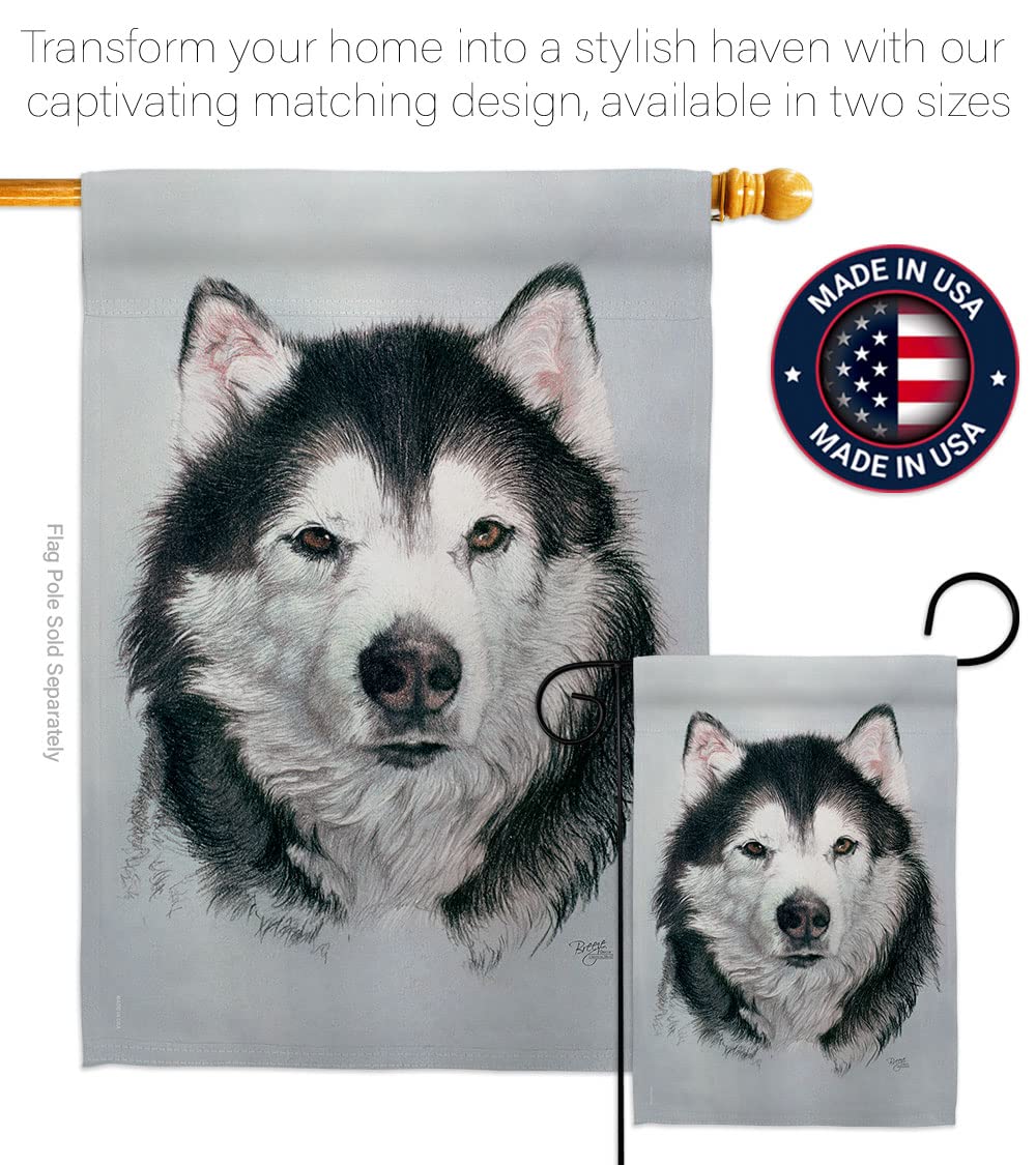 Breeze Decor HS110092-BO Husky Nature Pets Decorative Vertical