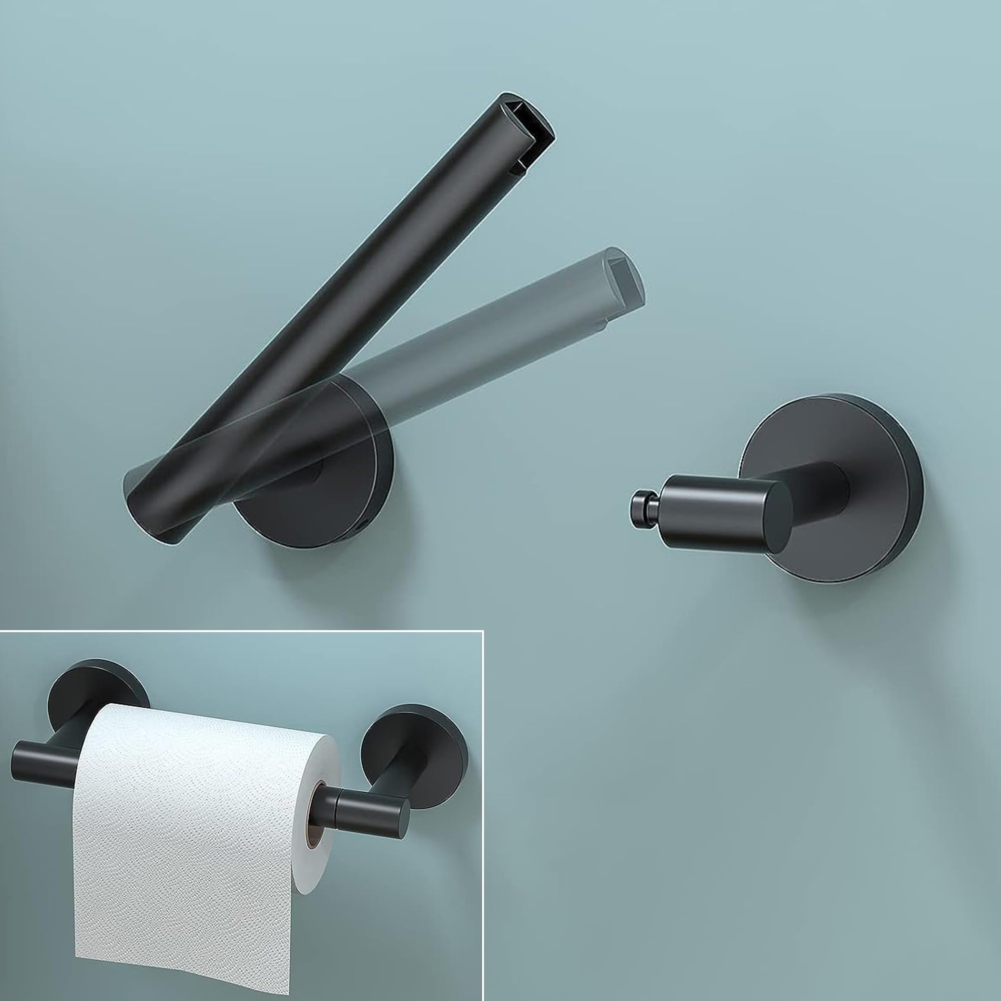 Toilettenpapierhalter Edelstahl, Schwenkbar, Für Mega-Rollen Bis 15,5 Cm – Gebürstetes Nickel