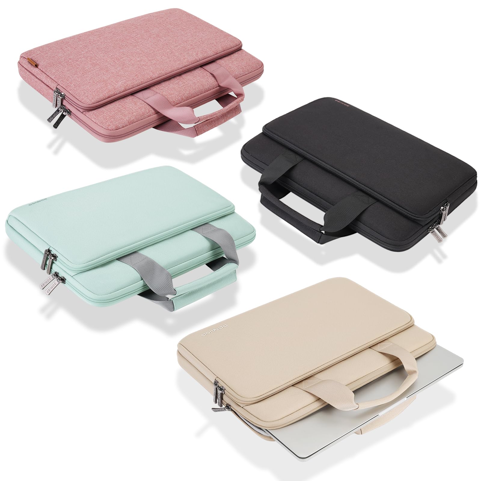DOMISO Pochette Ordinateur 17 Pouces Sacoche PC Portable Dell HP ASUS Acer XPS Beige