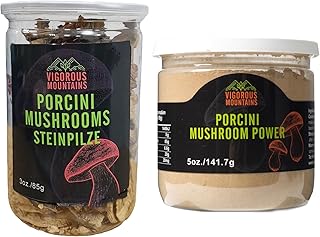 VIGOROUS MOUNTAINS Dried Porcini Mushrooms & Powder for Cooking
