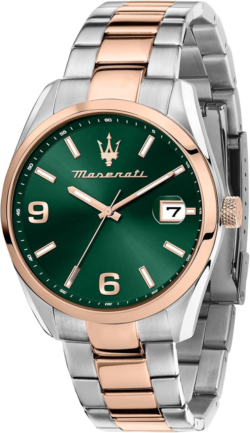Maserati Limited Edition Men's Watch, Time, Date, Analogue, Steel Strap, ATTRAZIONE Collection - R8853151020