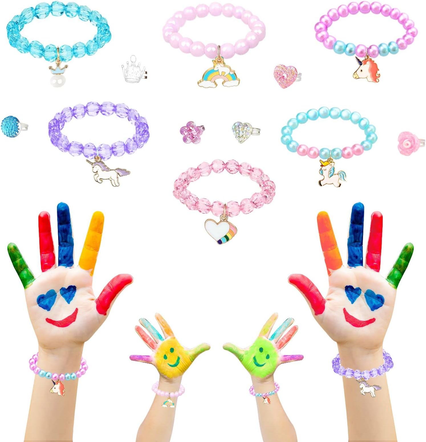Bath Bombs for Kids Girls with Surprise Inside 6 Large Organic Bubble Kids Bath Bombs with Jewelry Toys Inside Safe & Natural Bathbombs Birthday Christmas Easter Surprise Princess Gifts Set for Girls
