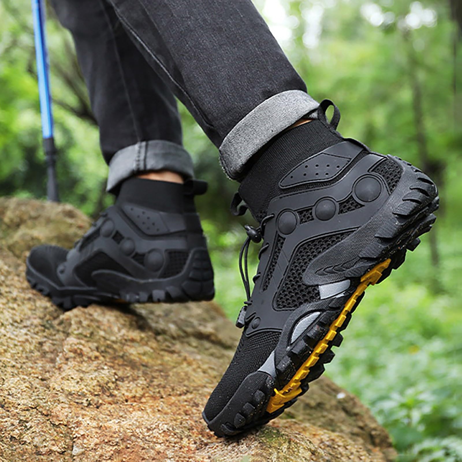 Générique Męskie buty do wody na świeżym powietrzu buty turystyczne dla mężczyzn, antypoślizgowe, odzież sportowa, pływanie, brodzik, śledzenie terenowe i rzeczne Barefoot męskie