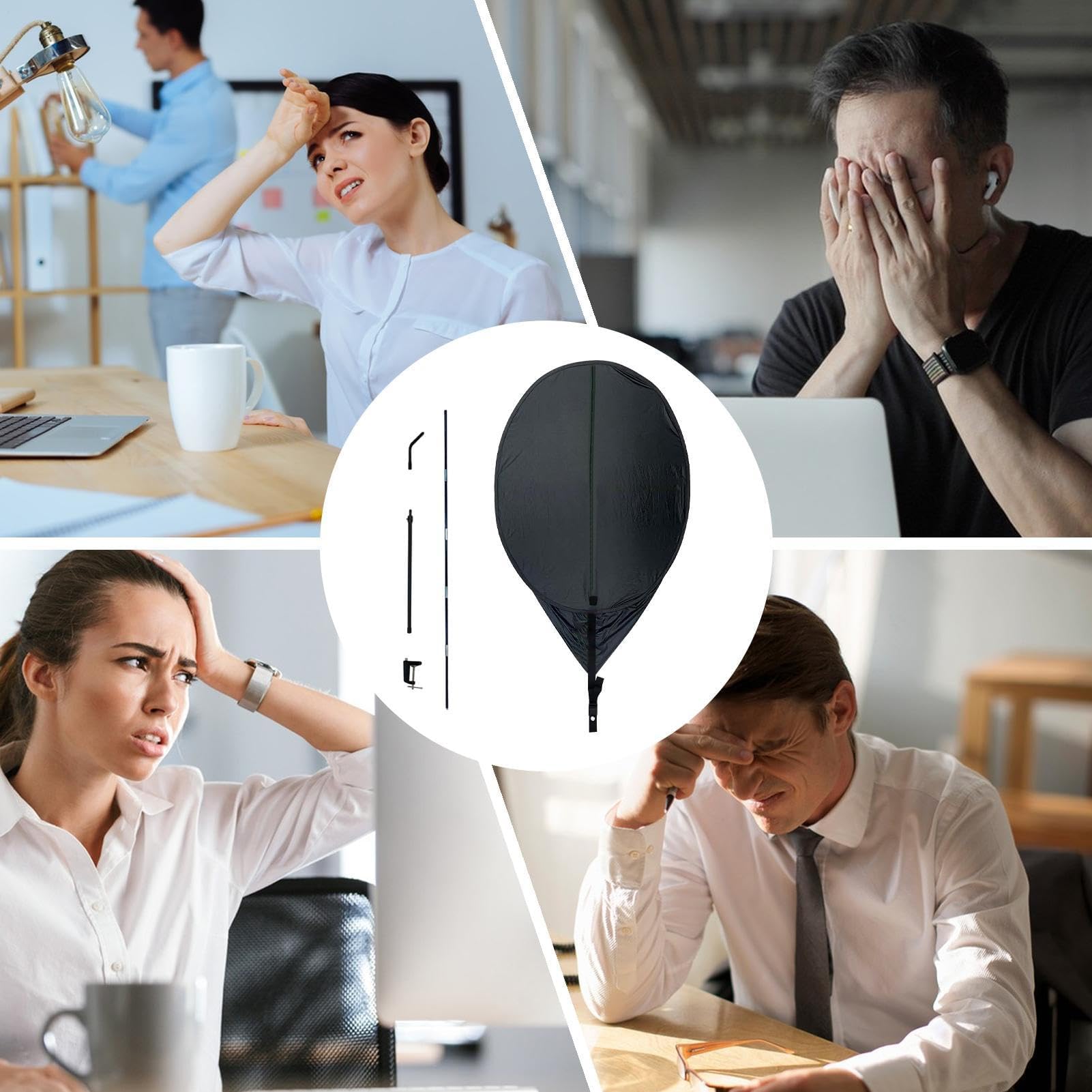 - Lar - Baldacchino da scrivania con blocco della luce, per dipendenti, professionisti IT, studenti, call center a casa, ospedali, aule, per migliorare la concentrazione e la produttività
