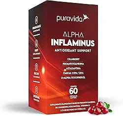Puravida Vitaminas e Antioxidantes Alpha Inflaminus Ômega 3 60 Cápsulas