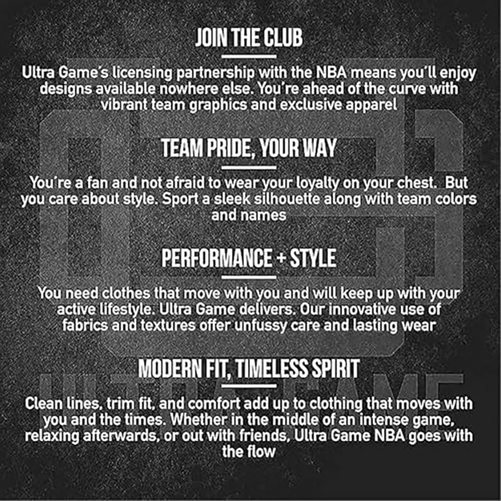 Ultra Game Camiseta sin mangas oficial de la NBA para hombre