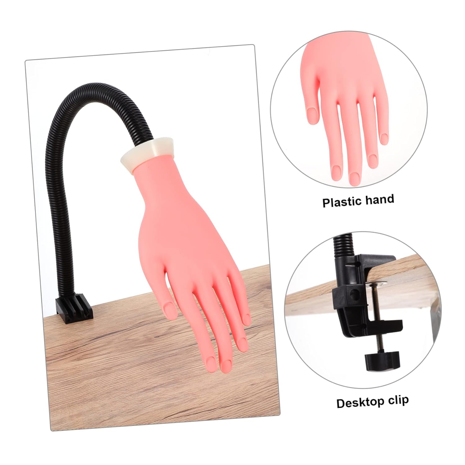 Professional Hand Model for Nail Art Practice Realistic Fake Nails Training Hand Essential Manicure Tool